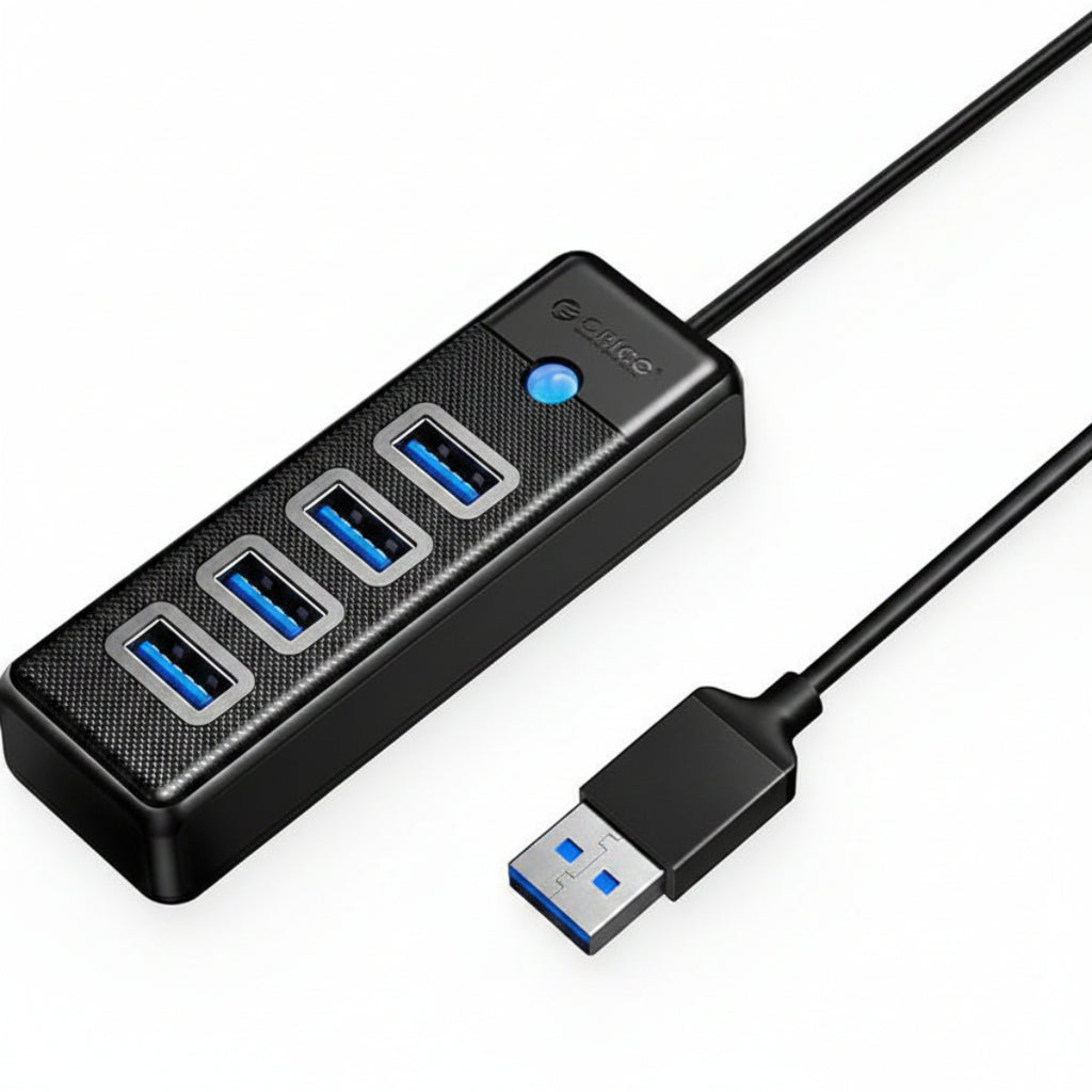USB Хъб Orico PW4U-U3-015-BK (4-портов USB 3.0 хъб)