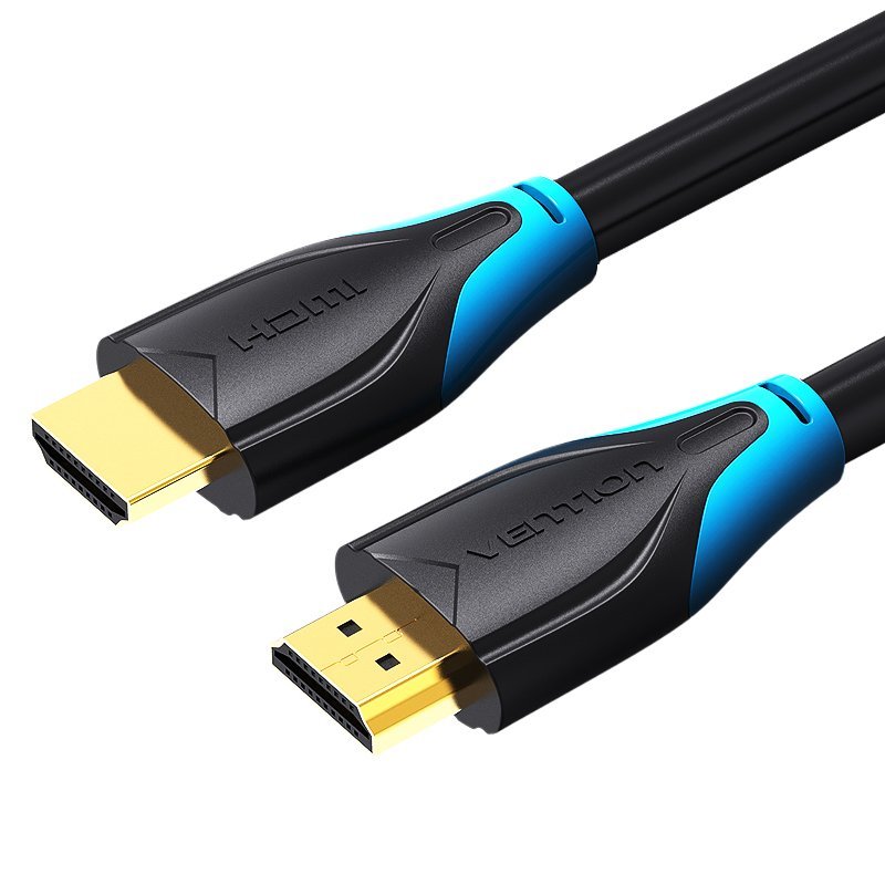 Кабел Vention AACBI HDMI M/M, v2.0, 4K/60Hz Gold, Черен, 3м